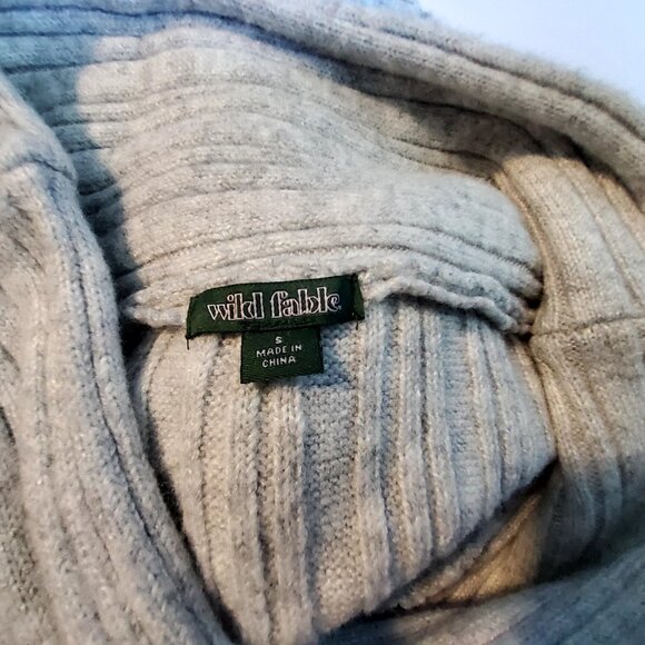 Wild Fable Grey Ribbed Knit Maxi Skirt Size S Recycled Polyester Blend - Picture 7 of 9